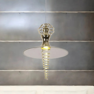 ZOWALA - Modern Spiral Flared Metal Living Room Pendant Light Image - 3