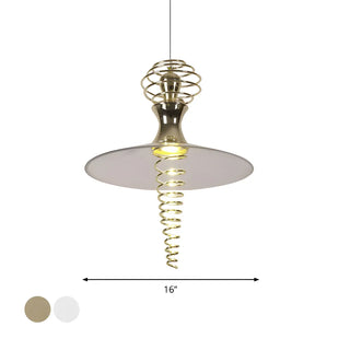 ZOWALA - Modern Spiral Flared Metal Living Room Pendant Light #size