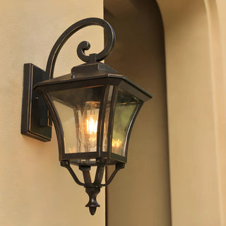 Industrial Black Metal Exterior Wall Lantern Light Zawala Image - 11