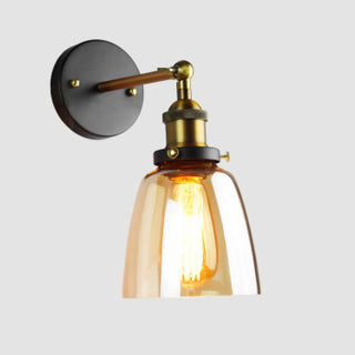 Industrial Clear Glass Shade Black Cone Wall Sconce Zawala Image - 10
