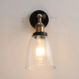 Industrial Clear Glass Shade Black Cone Wall Sconce Zawala Image - 16