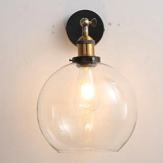 Industrial Clear Glass Shade Black Cone Wall Sconce Zawala Image - 17