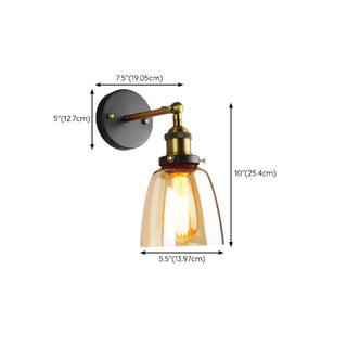 Industrial Clear Glass Shade Black Cone Wall Sconce Zawala Image - 23