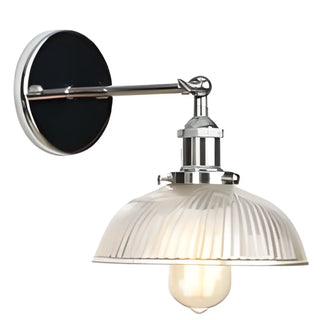 Industrial Clear Glass Shade Chrome Cone Wall Sconce Zawala Image - 18