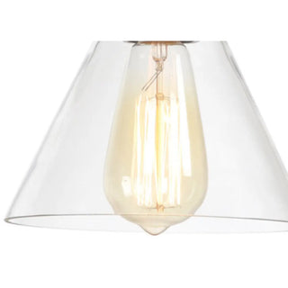 Industrial Clear Glass Shade Chrome Cone Wall Sconce Zawala Image - 20