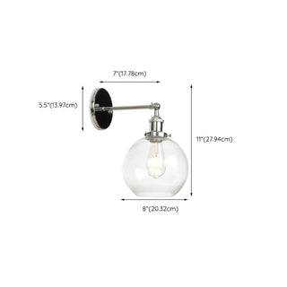 Industrial Clear Glass Shade Chrome Cone Wall Sconce Zawala Image - 24