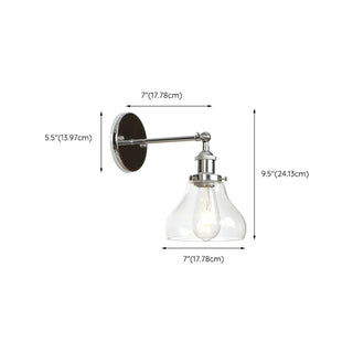 Industrial Clear Glass Shade Chrome Cone Wall Sconce Zawala Image - 26