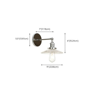 Industrial Clear Glass Shade Chrome Cone Wall Sconce Zawala Image - 28