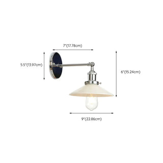 Industrial Clear Glass Shade Chrome Cone Wall Sconce Zawala Image - 30