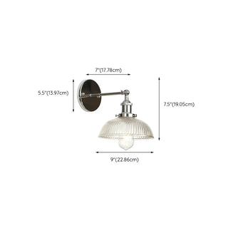 Industrial Clear Glass Shade Chrome Cone Wall Sconce Zawala Image - 31