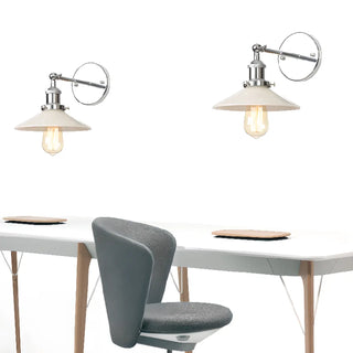 Industrial Clear Glass Shade Chrome Cone Wall Sconce Zawala Image - 5