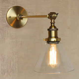 Industrial Clear Glass Cone LED Wall Sconce Light Zawala Image - 10