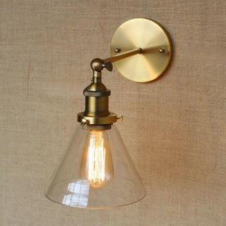 Industrial Clear Glass Cone LED Wall Sconce Light Zawala Image - 11