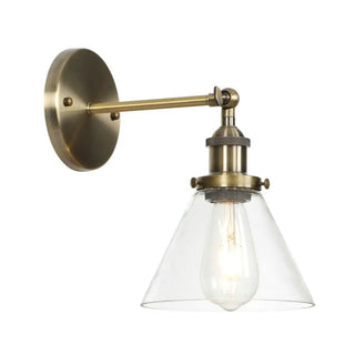 Industrial Clear Glass Cone LED Wall Sconce Light Zawala Image - 12