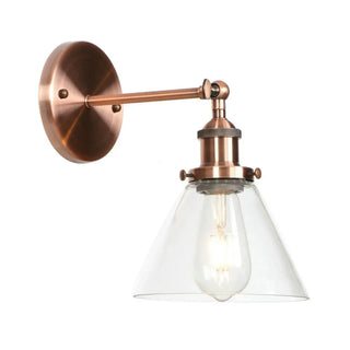 Industrial Clear Glass Cone LED Wall Sconce Light Zawala Image - 13