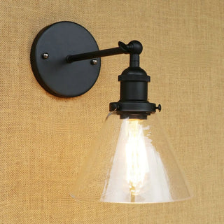 Industrial Clear Glass Cone LED Wall Sconce Light Zawala Image - 15