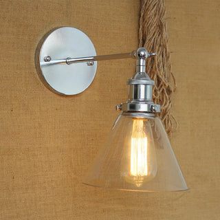 Industrial Clear Glass Cone LED Wall Sconce Light Zawala Image - 18