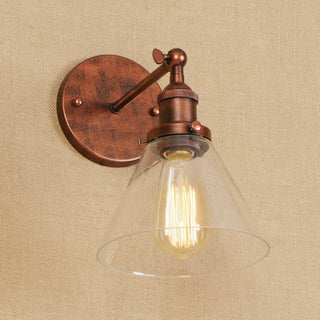 Industrial Clear Glass Cone LED Wall Sconce Light Zawala Image - 19