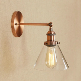 Industrial Clear Glass Cone LED Wall Sconce Light Zawala Image - 20