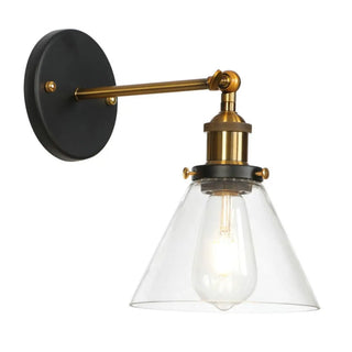 Industrial Clear Glass Cone LED Wall Sconce Light Zawala Image - 5