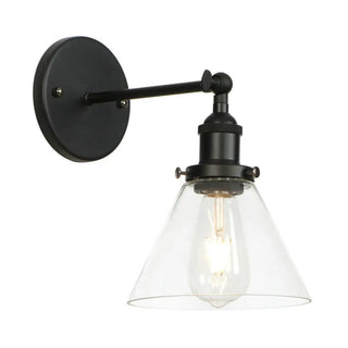 Industrial Clear Glass Cone LED Wall Sconce Light Zawala Image - 6