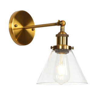 Industrial Clear Glass Cone LED Wall Sconce Light Zawala Image - 8