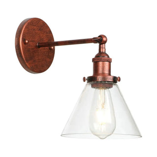 Industrial Clear Glass Cone LED Wall Sconce Light Zawala Image - 9