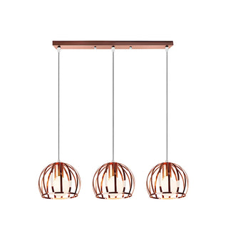ZOWALA - Modern Living Room Copper Wire Cage Dome Pendant Light Image - 6