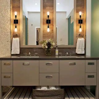 ZOWALA - Vintage Industrial Double Bulb Vanity Wall Light Image - 1