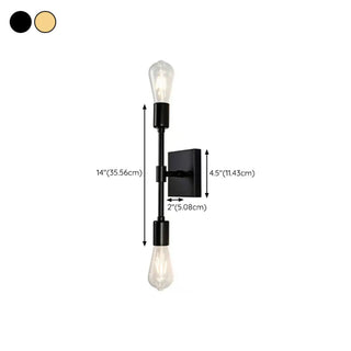 ZOWALA - Vintage Industrial Double Bulb Vanity Wall Light Image - 15