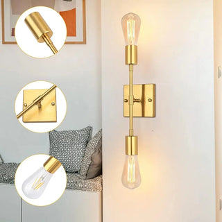 ZOWALA - Vintage Industrial Double Bulb Vanity Wall Light Image - 3