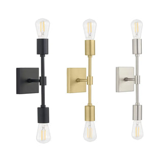 ZOWALA - Vintage Industrial Double Bulb Vanity Wall Light Image - 5