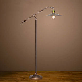 Adjustable Antique Bronze Flared Metal LED Floor Lamp Zawala Image - 2