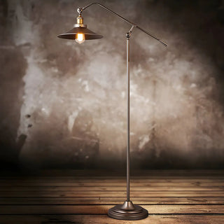 Adjustable Antique Bronze Flared Metal LED Floor Lamp Zawala Image - 3
