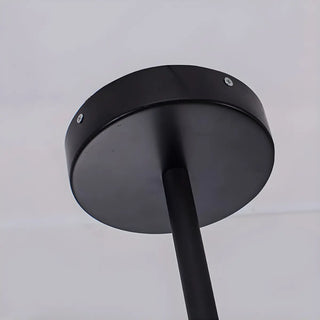 ZOWALA - Geometric Black Iron Glass Ball Living Room Chandelier Image - 15