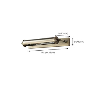 Industrial Brass Cylinder LED Bathroom Vanity Light Zawala #size