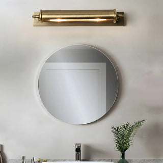 Industrial Brass Cylinder LED Bathroom Vanity Light Zawala Image - 3