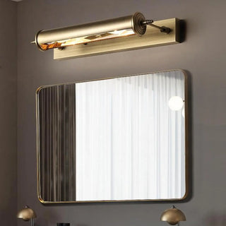 Industrial Brass Cylinder LED Bathroom Vanity Light Zawala Image - 5