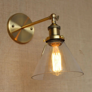 Vintage Gold Geometric Ribbed Wall Light Fixtures Zawala Image - 1