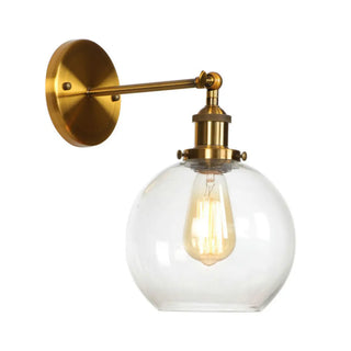 Vintage Gold Geometric Ribbed Wall Light Fixtures Zawala Image - 11