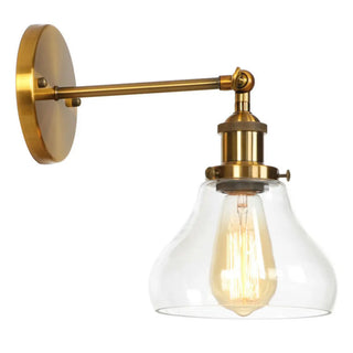 Vintage Gold Geometric Ribbed Wall Light Fixtures Zawala Image - 12