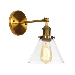 Vintage Gold Geometric Ribbed Wall Light Fixtures Zawala Image - 13