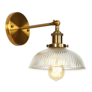 Vintage Gold Geometric Ribbed Wall Light Fixtures Zawala Image - 14