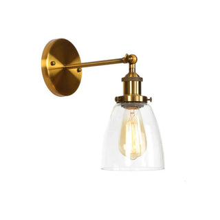 Vintage Gold Geometric Ribbed Wall Light Fixtures Zawala Image - 15