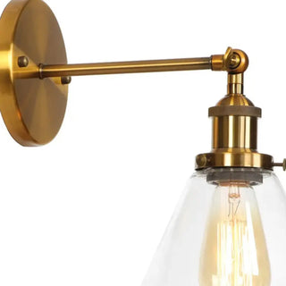 Vintage Gold Geometric Ribbed Wall Light Fixtures Zawala Image - 18