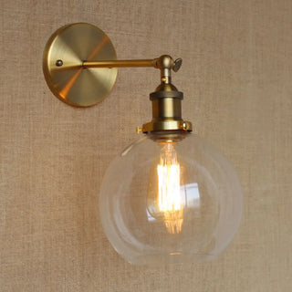 Vintage Gold Geometric Ribbed Wall Light Fixtures Zawala Image - 2