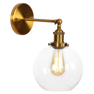 Vintage Gold Geometric Ribbed Wall Light Fixtures Zawala Image - 7