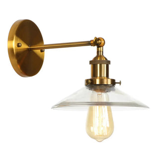 Vintage Gold Geometric Ribbed Wall Light Fixtures Zawala Image - 9