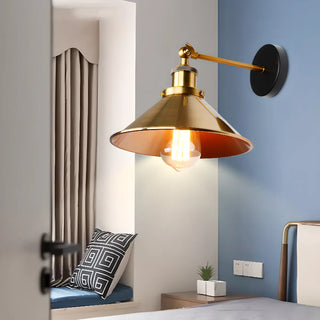 Adjustable Industrial Cone Metal Wall Sconce Set Zawala Image - 1
