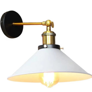 Adjustable Industrial Cone Metal Wall Sconce Set Zawala Image - 5